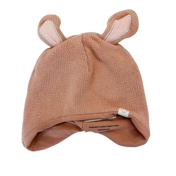 Baby Mori Girls 0-6 Months Ears Beanie Peach Pink - Picture 1 of 6